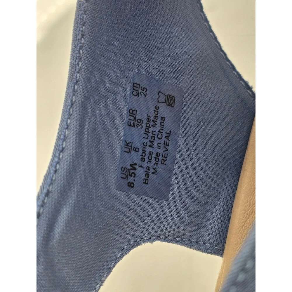 Bzees Reveal Wedge Sandals Womens 8.5W Blue Stretch Espadrille - NEW